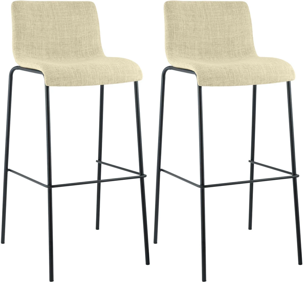 Clp Trading 2 baro kėdžių rinkinys „Hover“ audinys, 4 kojų rėmas, kreminė, juoda