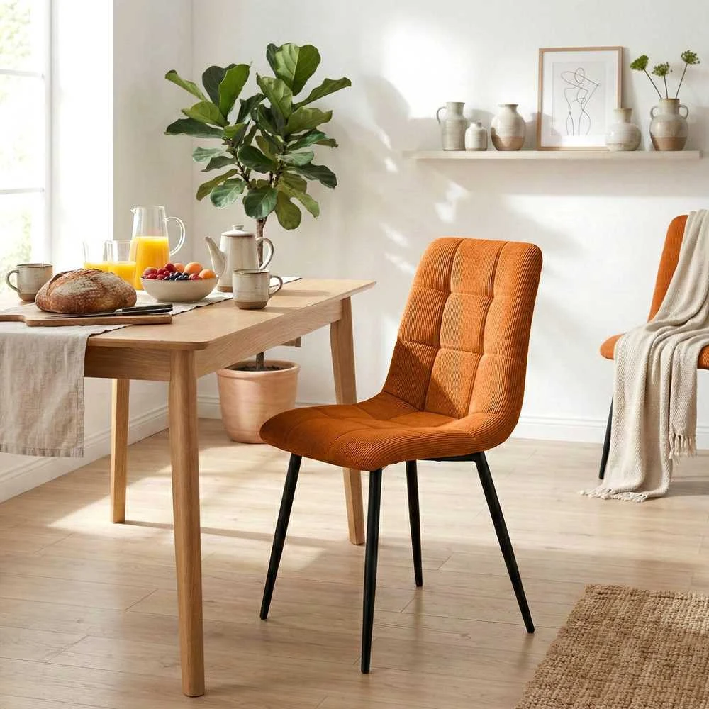 Mville 2 vnt. valgomojo kėdžių komplektas Antibes, velvetas
