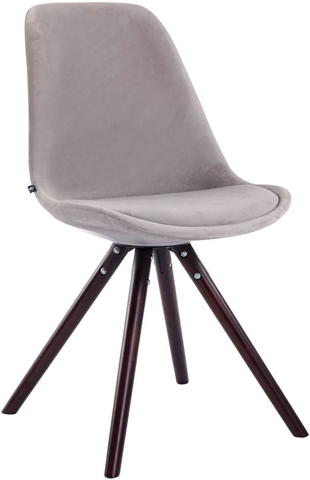 Mville 4 kėdžių rinkinys Toulouse velvet apvalus cappuccino
