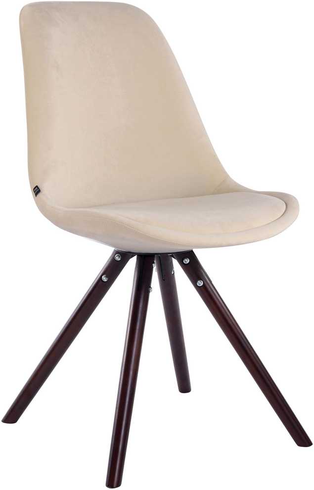 Mville 4 kėdžių rinkinys Toulouse velvet apvalus cappuccino