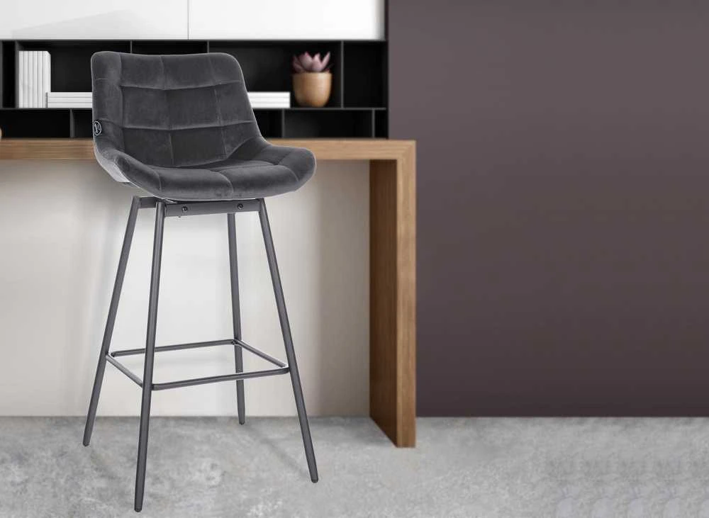 Mville Baro kėdžių komplektas Weston, 4 vnt., pasukamos, aksominės