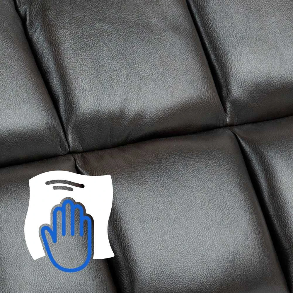 Mville CLP fotelis Andover, dirbtinė oda, rudas