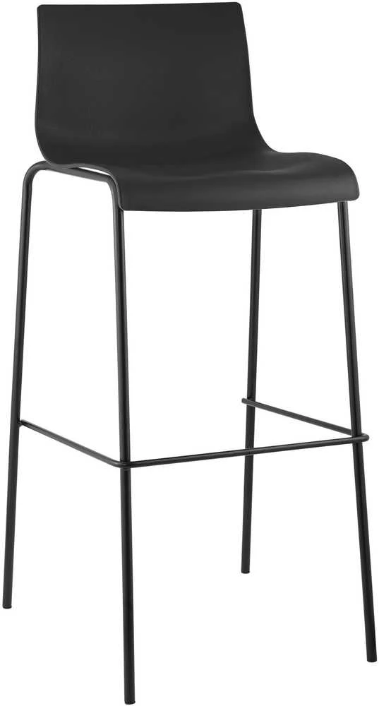 Clp Trading Hover baro kėdė, plastikinė, 4 kojos, juoda, juoda
