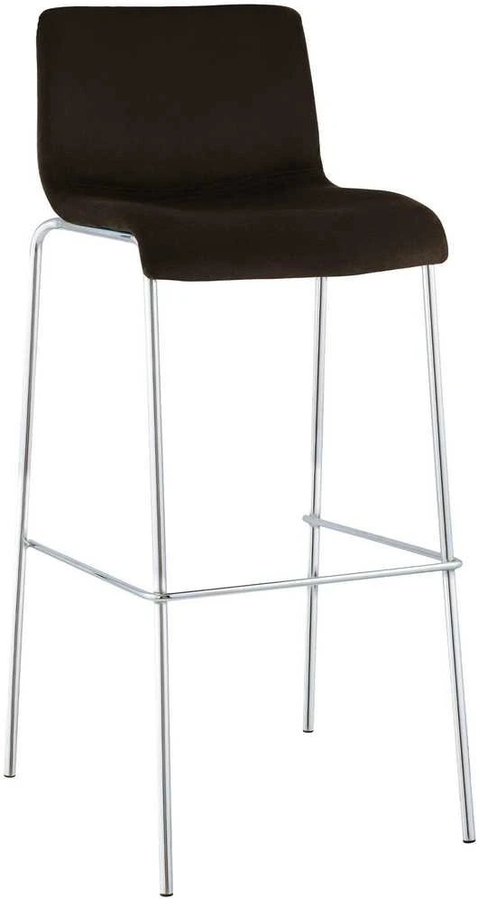 Mville Baro kėdė Hoover, aksominė, 4 kojos, chromuota