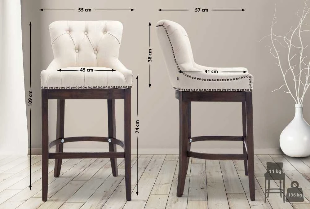 CLP Trading GmbH Baras kėdė Lakewood Audinys, Antik