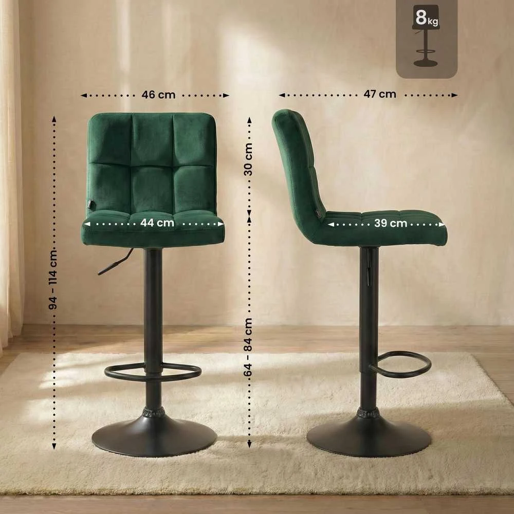 Clp Trading Mville Baro kėdė Peru Velvet juoda