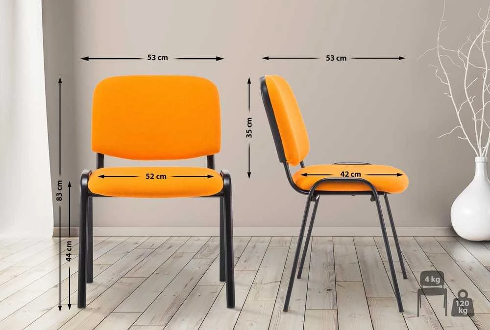 Mville Lankytojo kėdė CLP Ken V2, audinys, oranžinė