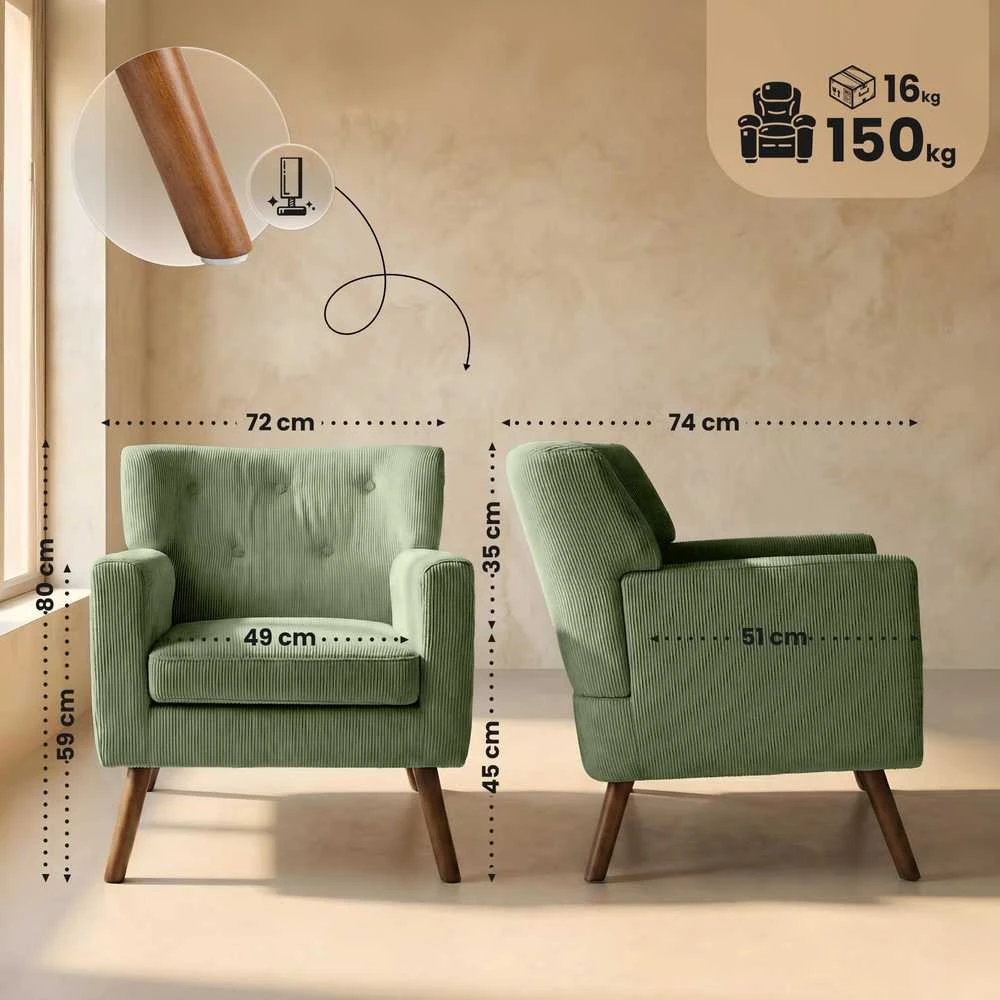 Mville Fotelis Kioni Cord