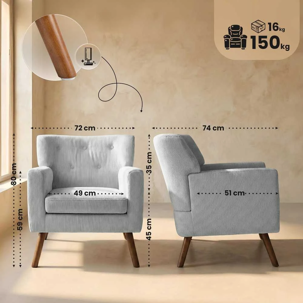 Mville Fotelis Kioni Cord