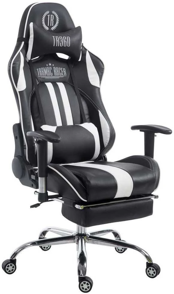 Mville Racing biuro kėdė Limit V2 dirbtinė oda su atrama kojoms