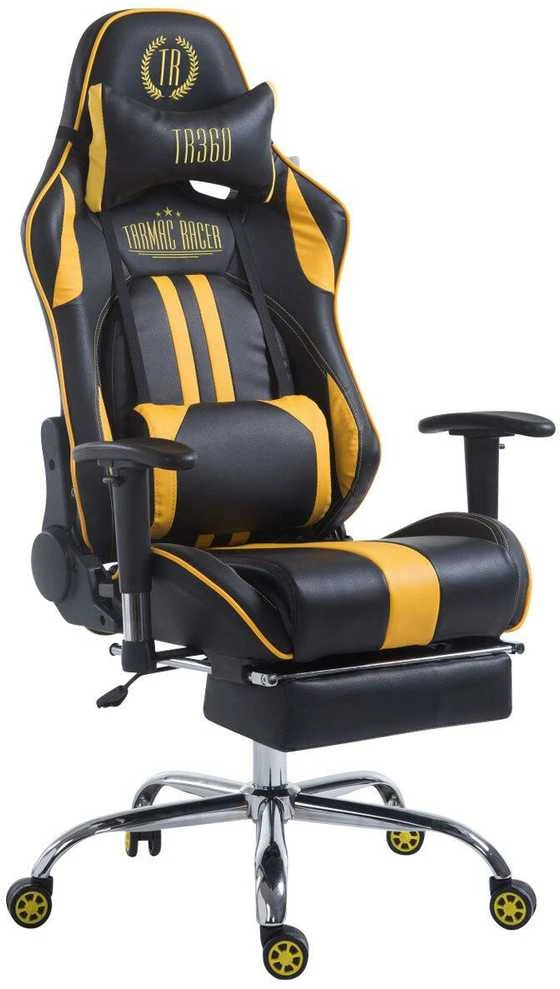 Mville Racing biuro kėdė Limit V2 dirbtinė oda su atrama kojoms