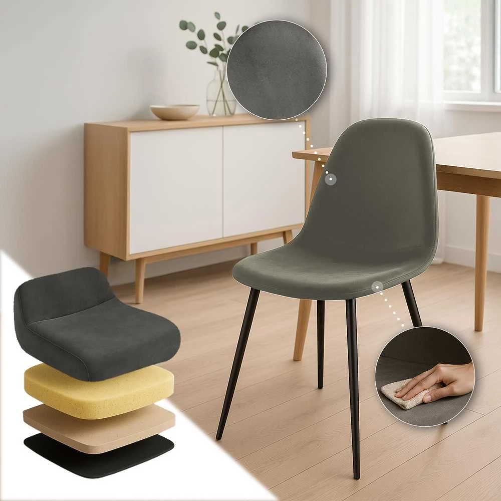Mville Valgomojo kėdė Napier Velvet