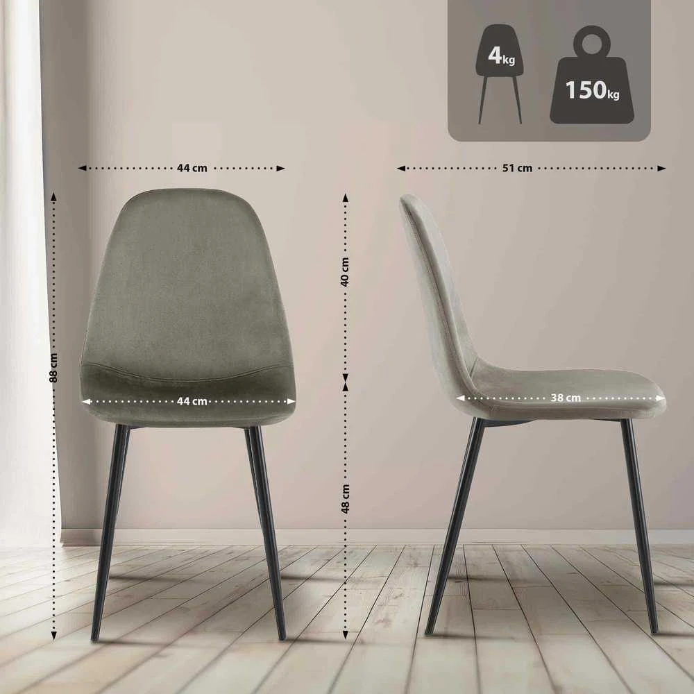 Mville Valgomojo kėdė Napier Velvet