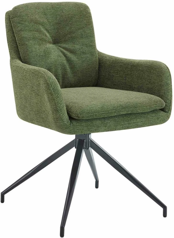 Mville Valgomojo kėdė „Pickett“ Audinys žalias
