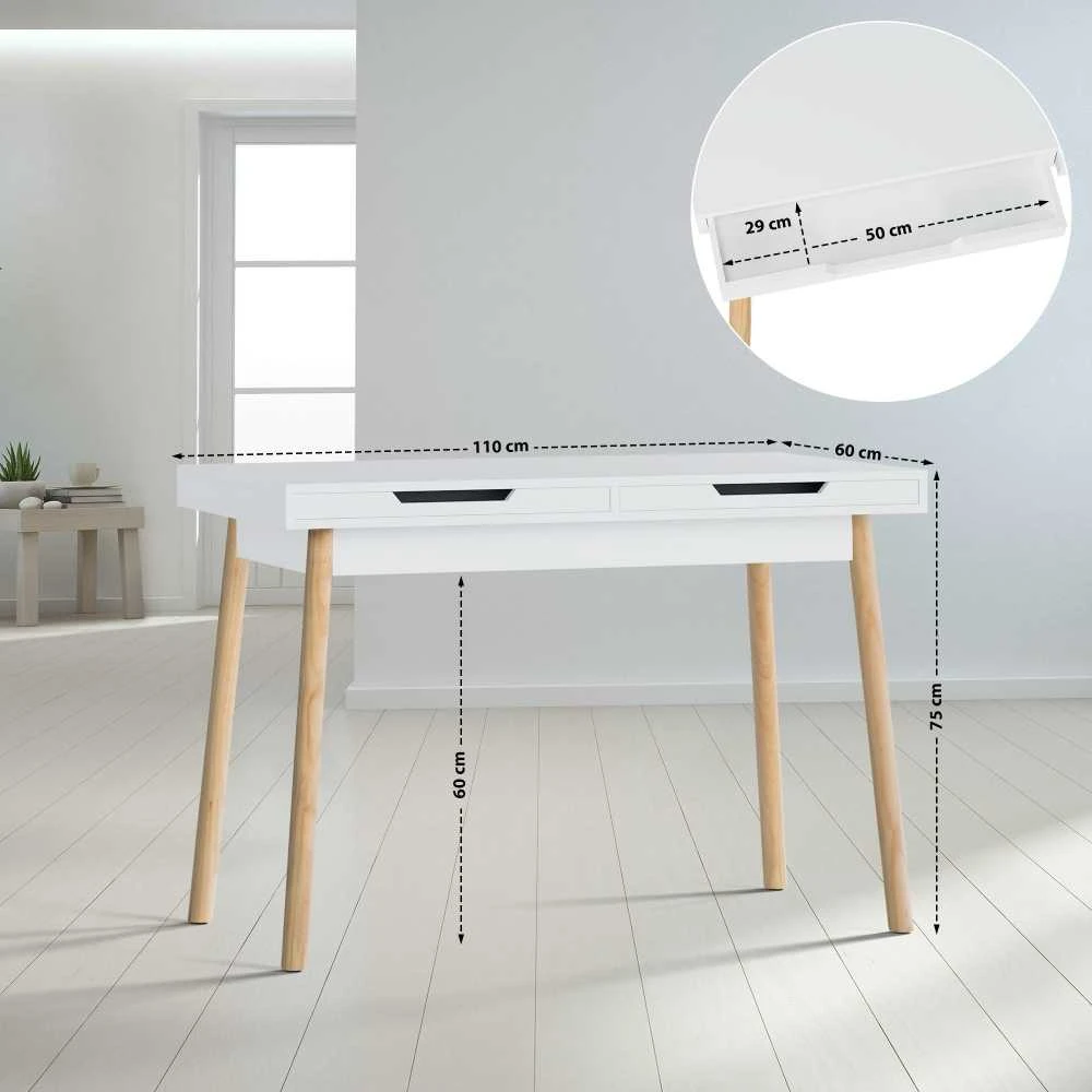 Mville Rašomasis stalas Porto 110 cm V2