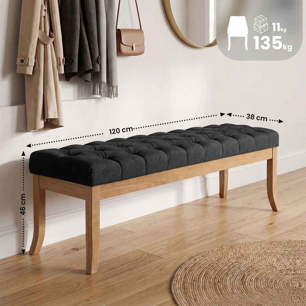 Clp Trading Mville Suoliukas CLP Ramses, audinys, antikvarinė šviesi spalva, 120 cm