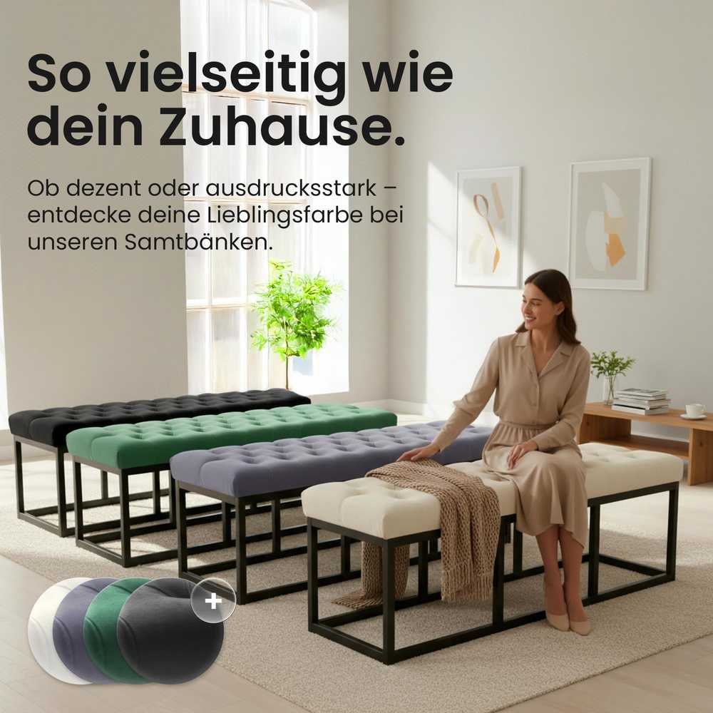 Mville Sėdimoji sofa Polson Velvet Juodas 120 cm