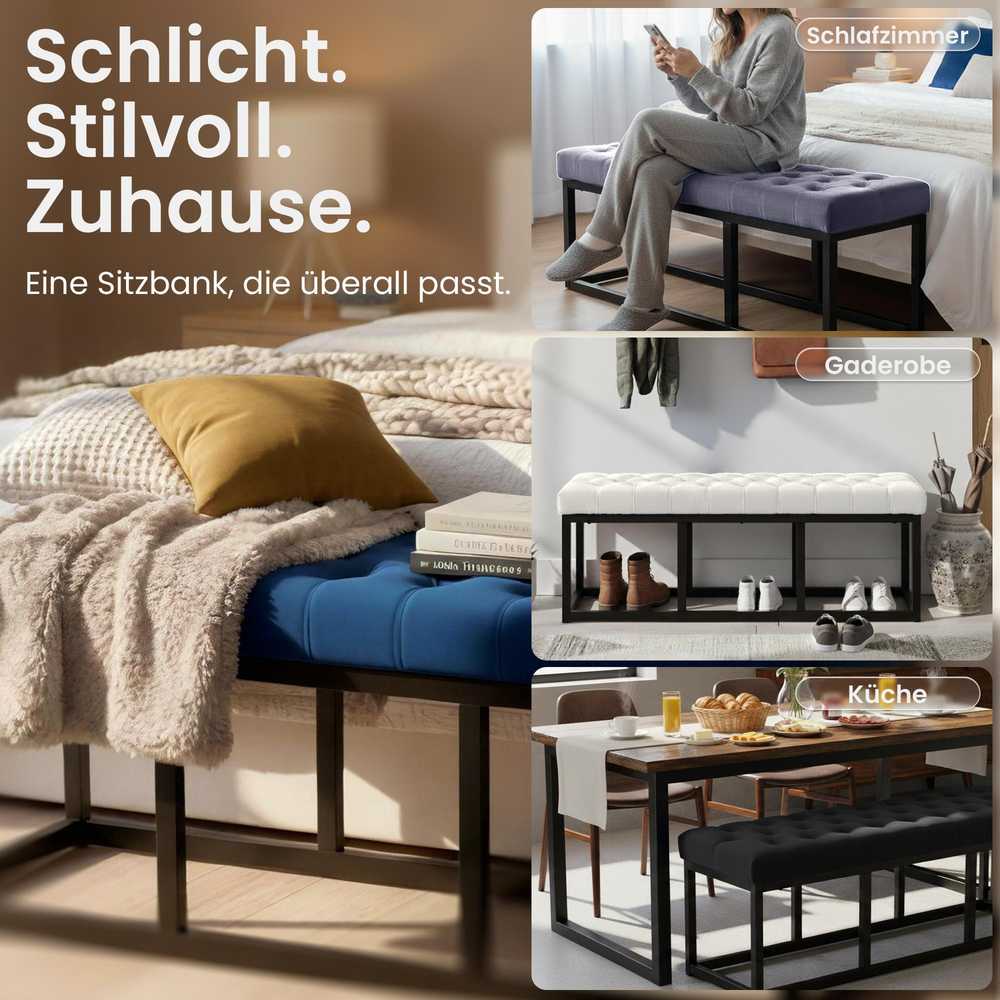 Mville Sėdimoji sofa Polson Velvet Juodas 120 cm
