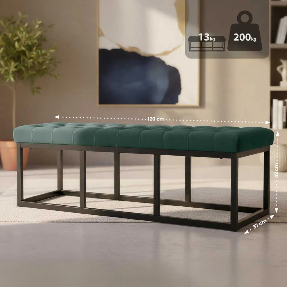 Mville Sėdimoji sofa Polson Velvet Juodas 120 cm