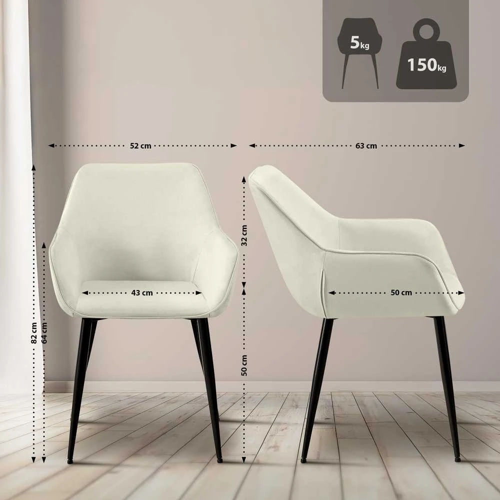 Mville Valgomojo kėdė Luena Audinys