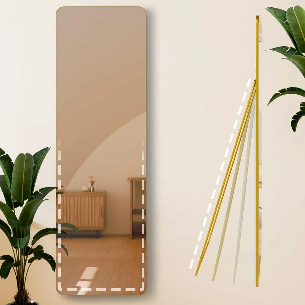 Mville Veidrodis CLP Gurnee, 160x50 cm, auksinis blizgus
