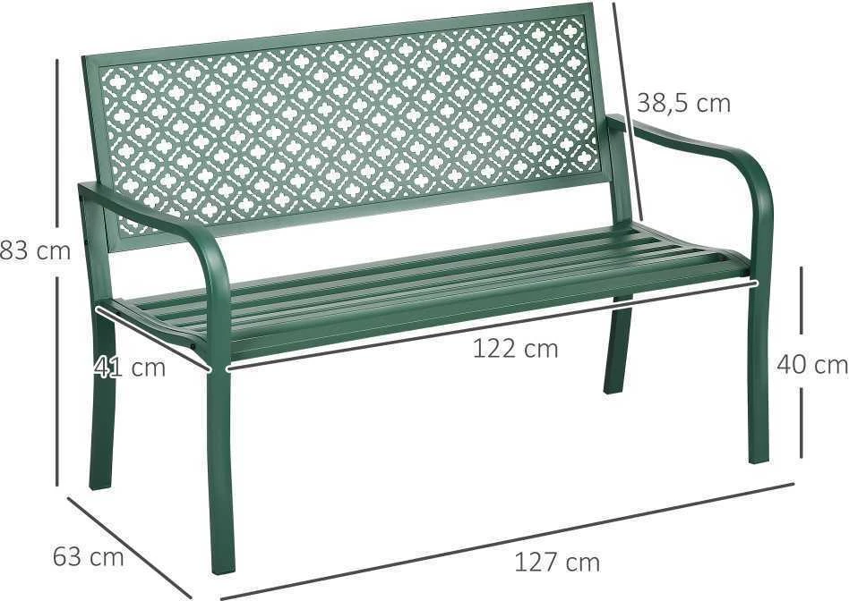 Outsunny 280 kg, tamsiai žalia, 127x63x83 cm