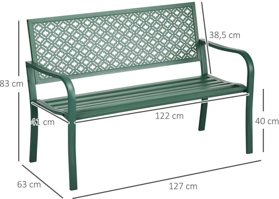 Outsunny 280 kg, tamsiai žalia, 127x63x83 cm