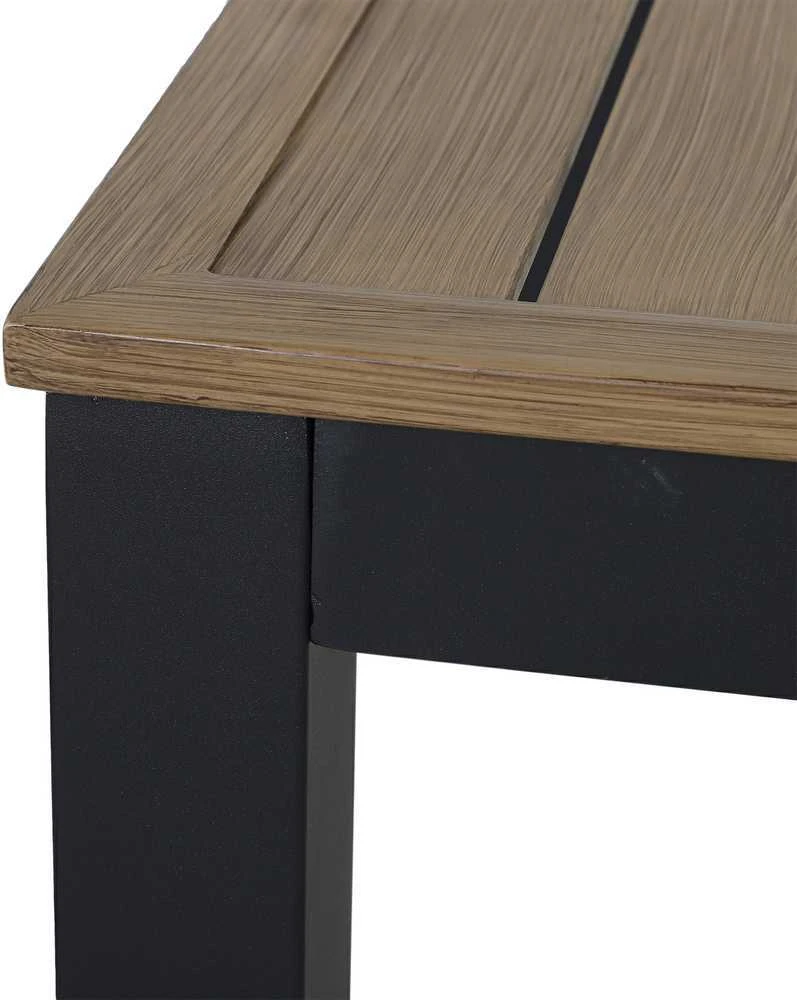 Lauko baldų komplektas Outsunny 3 dalių sodo baldų komplektas su šoniniu staliuku, sofa su pagalvėlėmis, lauko, aliuminis, 164 x 74 x 69 cm