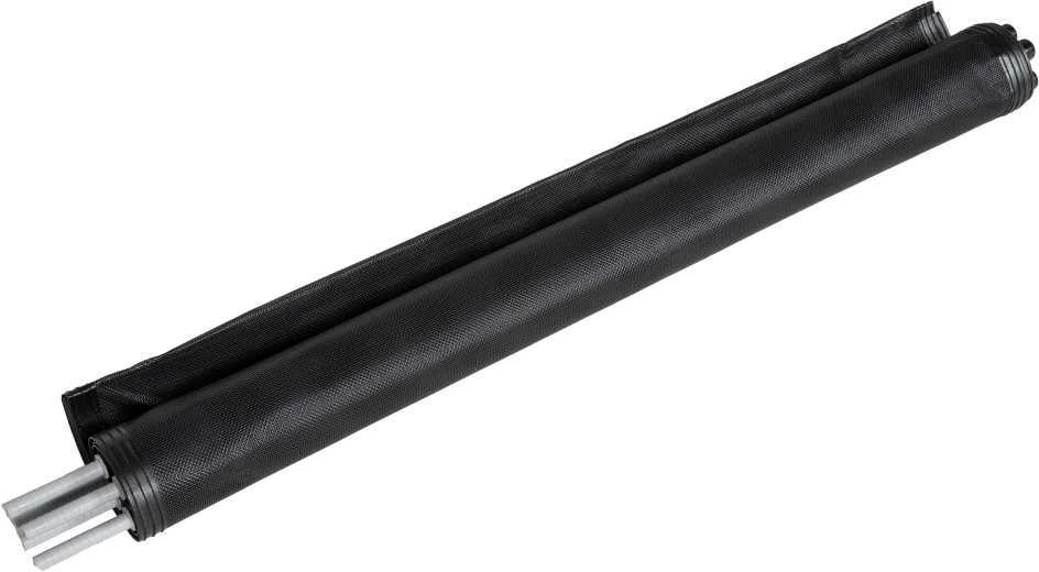 Outsunny tvenkinio tvora, 365 x 126 cm sodo tvora, 4 dalių dekoratyvinė baseino tvora su kojelėmis, įstatoma tvora terasai, balkonui, tinklelis, juoda