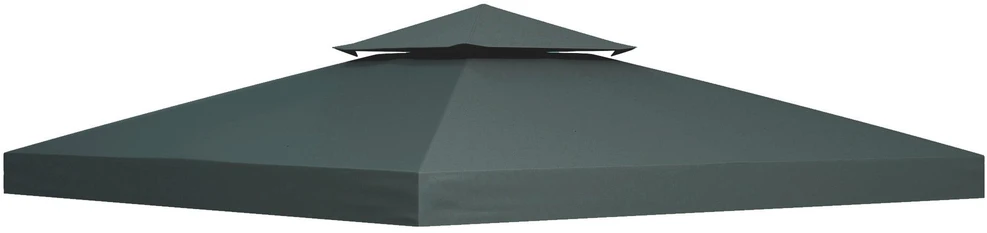 „Outsunny“ atsarginis stogas pavėsinėms, skirtas metalinėms sodo pavėsinėms, vakarėlių palapinėms, poliesteris, 3x3 m, anglies pilka
