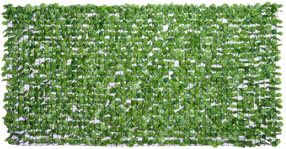 Outsunny dirbtinė gyvatvorė, privatumo uždanga terasai, sienų dekoras, šviesiai žalia, 300 x 150 cm