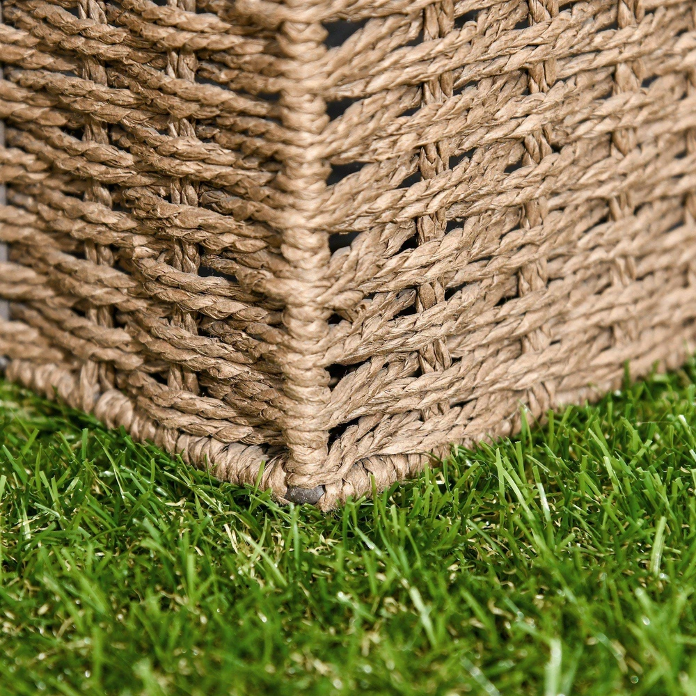 Outsunny dirbtinė žolė, 10 vnt., žolės kilimėliai, dirbtinė veja balkonui, sodui, 25 mm, plastikas, tamsiai žalia, 30 x 30 cm