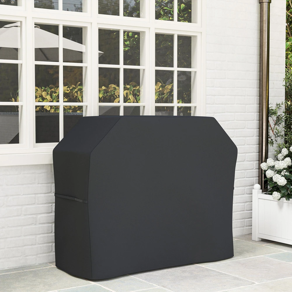 Outsunny Grilio uždangalas, apsauginis, atsparus oro sąlygoms, 147 x 61 x 120cm, juodas