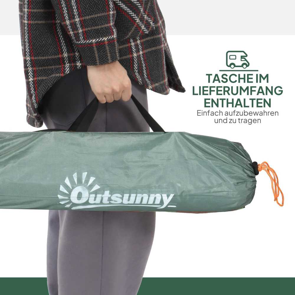 Outsunny kupolinė palapinė 2 asmenims, lengva, stabili, su durimis ir langu, krepšiu, kabliu, skirta kempingui, kelionėms, žygiams ir sodui