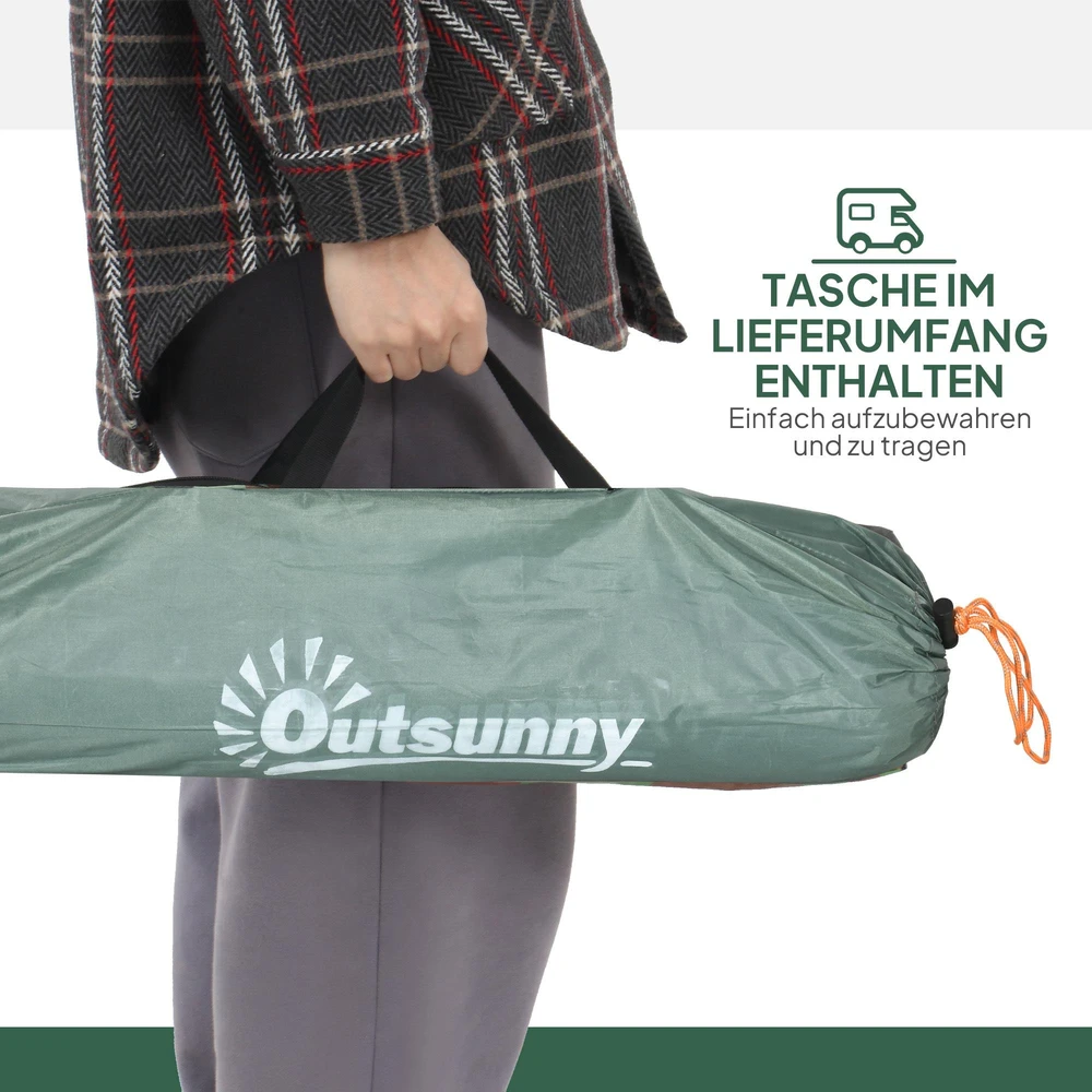 Outsunny kupolinė palapinė 2 asmenims, lengva, stabili, su durimis ir langu, krepšiu, kabliu, skirta kempingui, kelionėms, žygiams ir sodui