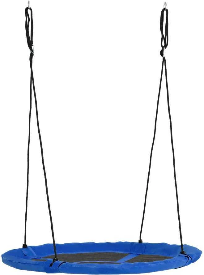Outsunny gandro lizdo tipo sūpynės, Ø110cm, 150kg, reguliuojamos, mėlynos, 3-12 metų