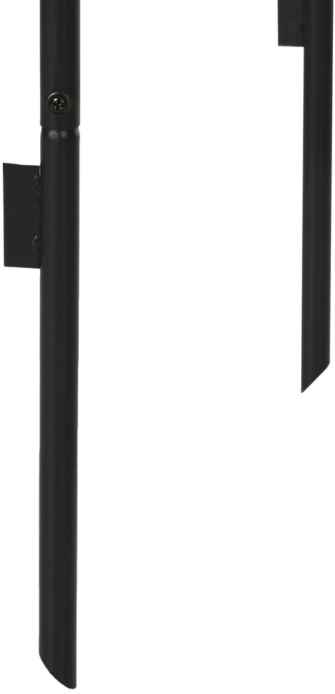 Outsunny metalinė rožių arka, sodo arka, varteliai vijokliniams augalams, juoda, 140x40x240 cm