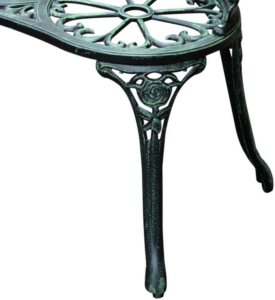 „Outsunny“ sodo suoliukas, parko suoliukas, sėdimas suoliukas, lauko baldai, 2 vietų, metalinis, 100 x 54 x 78 cm