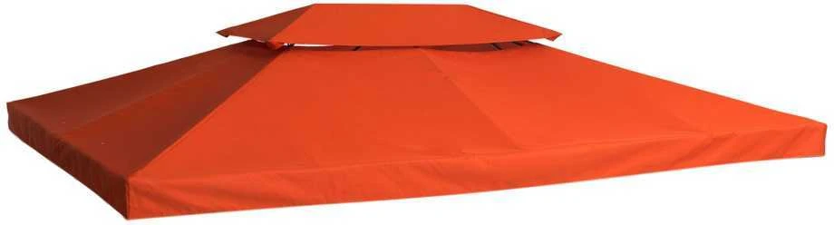 „Outsunny“ atsarginis stogas pavėsinėms, metalinėms pavėsinėms, sodo pavėsinėms, vakarėlių palapinėms, sodo palapinėms, poliesteris, 3x4 m, rūdžių raudona spalva