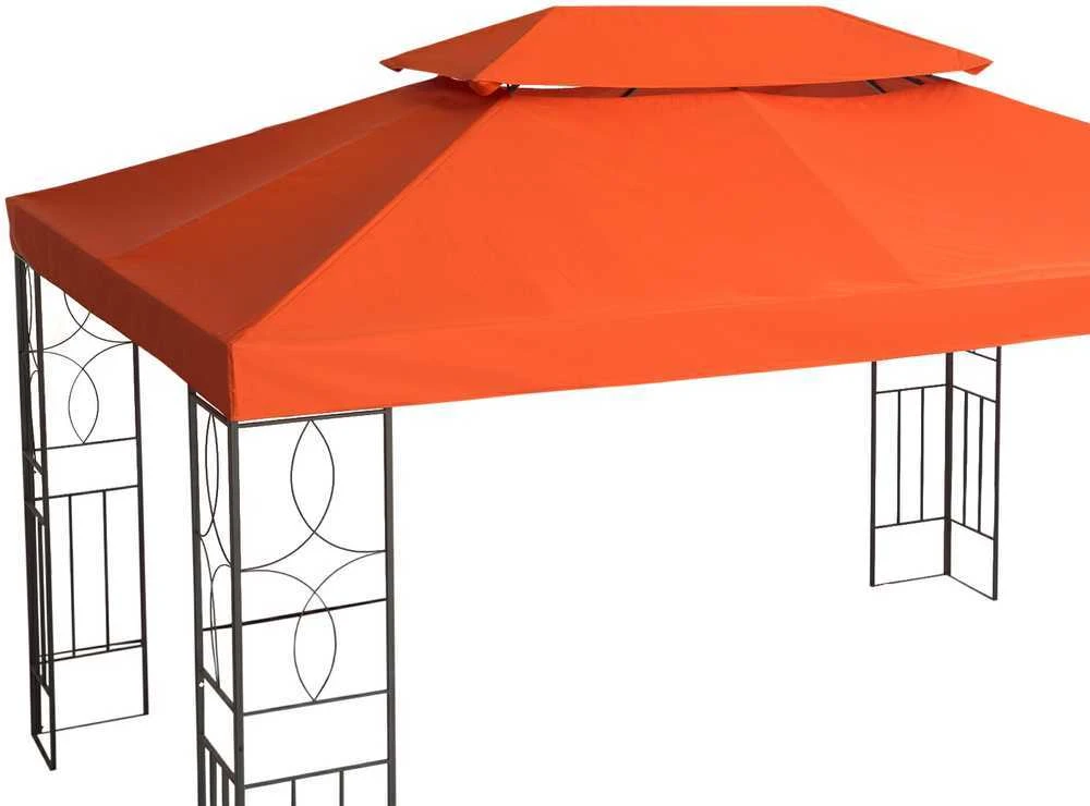 „Outsunny“ atsarginis stogas pavėsinėms, metalinėms pavėsinėms, sodo pavėsinėms, vakarėlių palapinėms, sodo palapinėms, poliesteris, 3x4 m, rūdžių raudona spalva