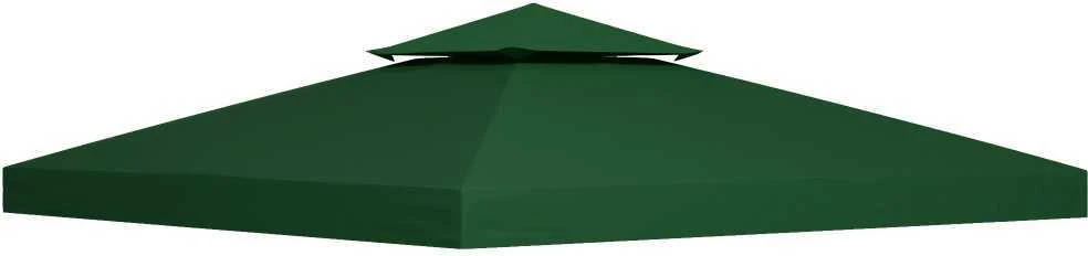 Outsunny Paviljono stogo pakaitalas, poliesteris 3x3m, anglies pilka spalva, atsparus vandeniui, skirtas metaliniam ir sodo paviljono rėmui