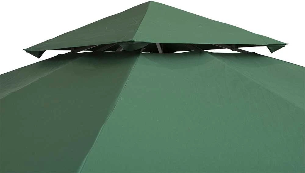 Outsunny Paviljono stogo pakaitalas, poliesteris 3x3m, anglies pilka spalva, atsparus vandeniui, skirtas metaliniam ir sodo paviljono rėmui