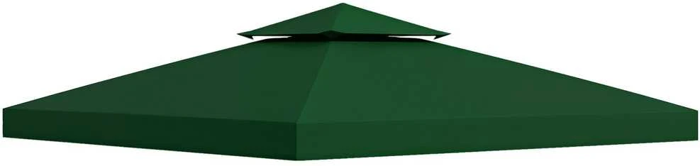 Outsunny Paviljono stogo pakaitalas, poliesteris 3x3m, anglies pilka spalva, atsparus vandeniui, skirtas metaliniam ir sodo paviljono rėmui