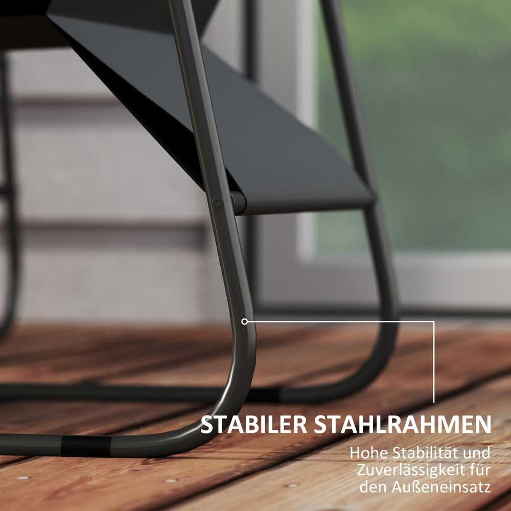 Outsunny plieno sodo baldų komplektas 4 asmenims, atsparus oro sąlygoms, balkonų baldų rinkinys su 2 vietų sofa, foteliu, šoniniu staliuku ir sėdynių pagalvėlėmis, lauko baldų komplektas, terasos baldai pilkos spalvos