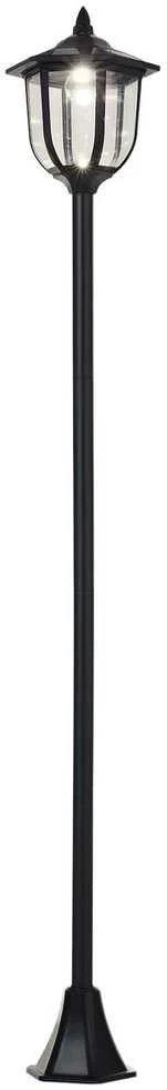 Outsunny saulės energija veikiantis sodo šviestuvas, LED sodo žibintas su 30/60 liumenų, plastikas, juodas, Ø26,5 x A177 cm