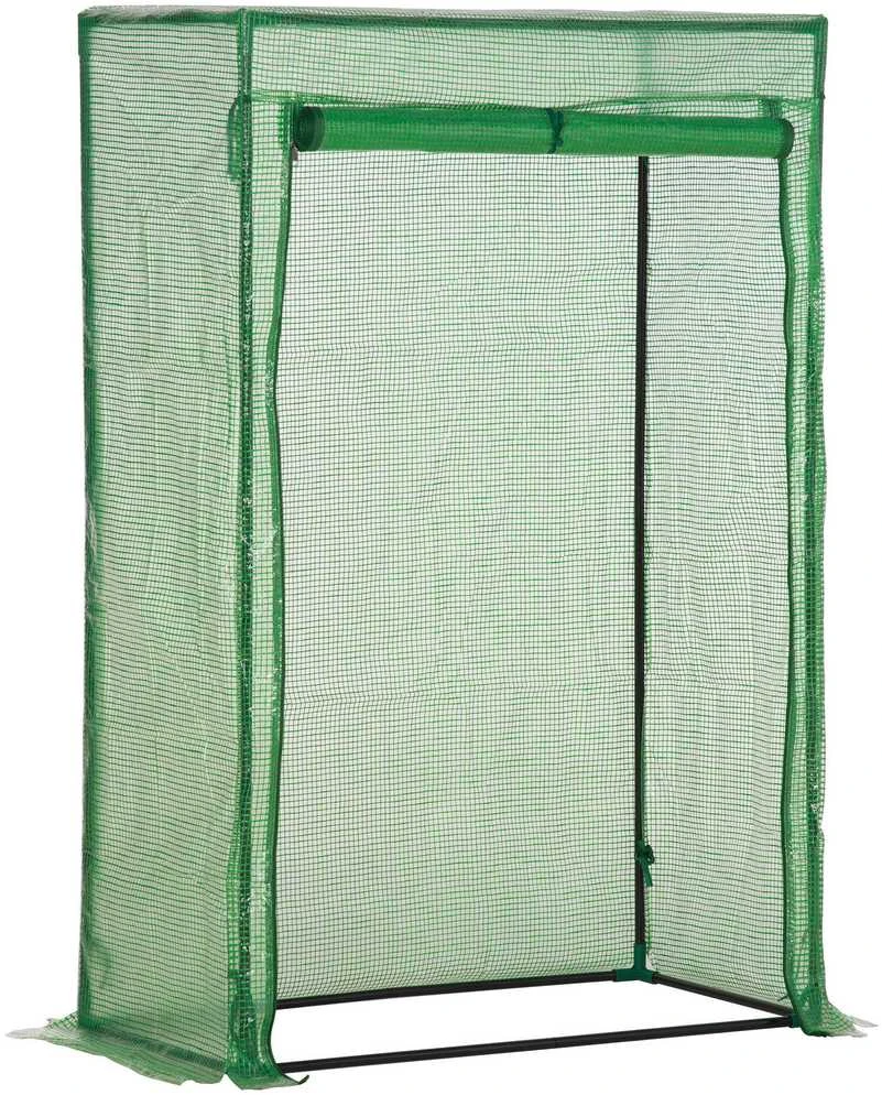 "Outsunny" šiltnamis su susukamomis durimis, plienas/plastikas, žalias, 100x50x150cm