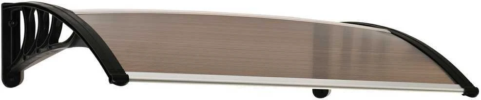 Outsunny durų stogelis, polikarbonatinis stogelis virš durų, atsparus oro sąlygoms, rudas, 120x75 cm
