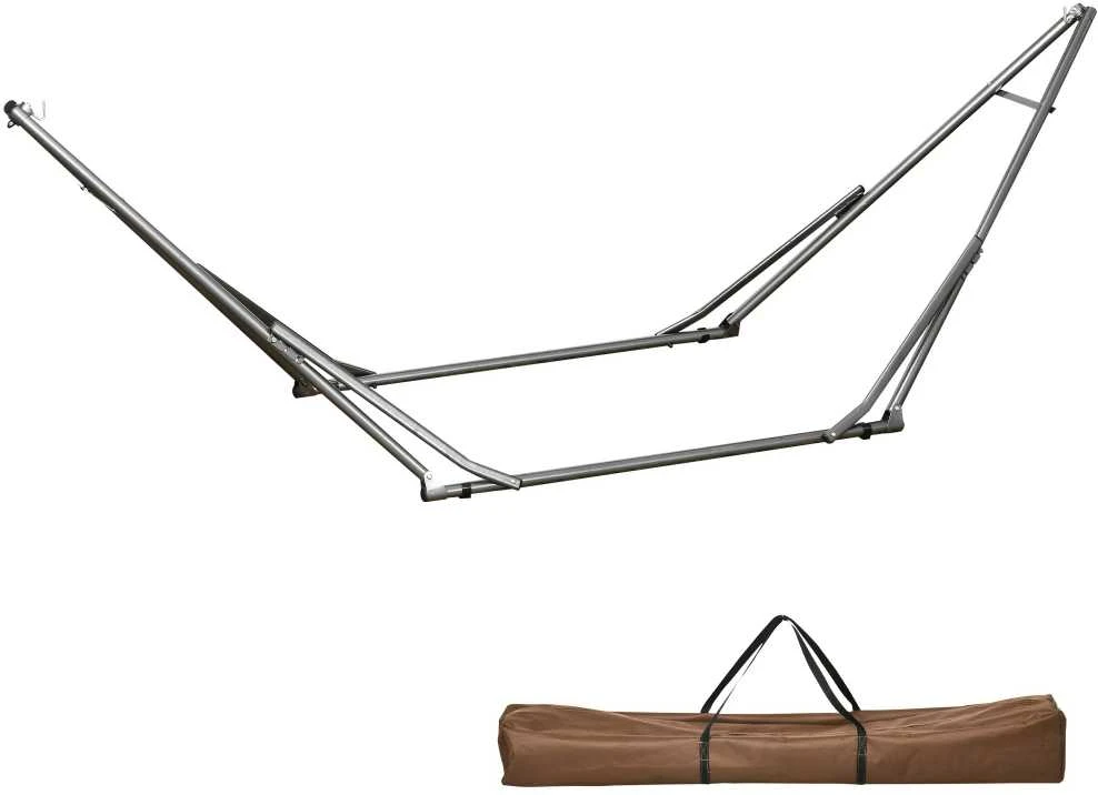 „Outsunny“ hamako stovas, sulankstomas 2-in-1 stovo modelis, drabužių kabykla terasai, išlaiko iki 120 kg, 290 x 92 x 88 cm
