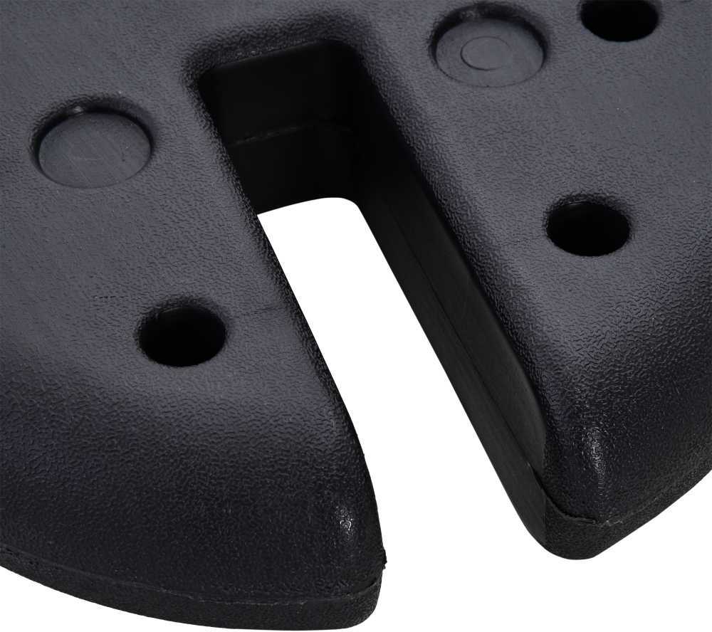 Outsunny Švenčių palapinės svoris, paviljono svoris iki 5kg, HDPE plastikas, juodas, Ø25x6cm