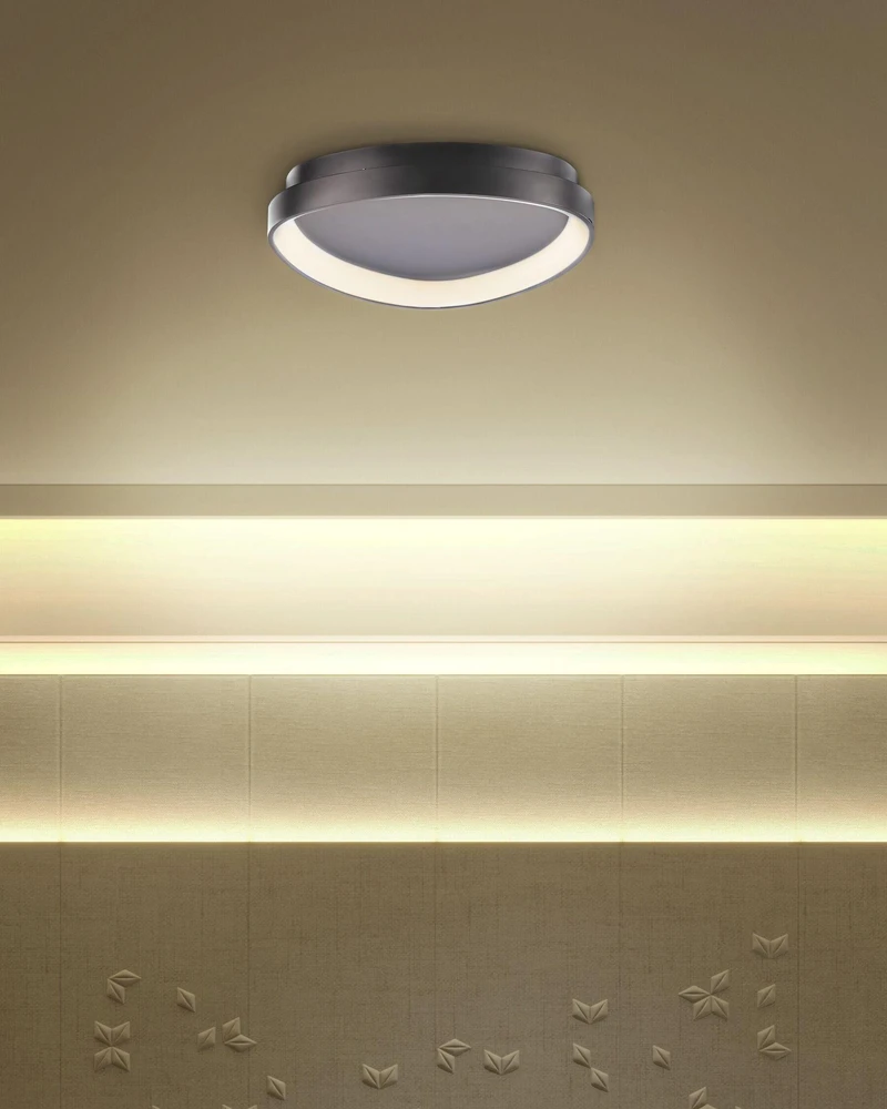 Beliani LED lubinis šviestuvas NANDING, metalinis, juodas